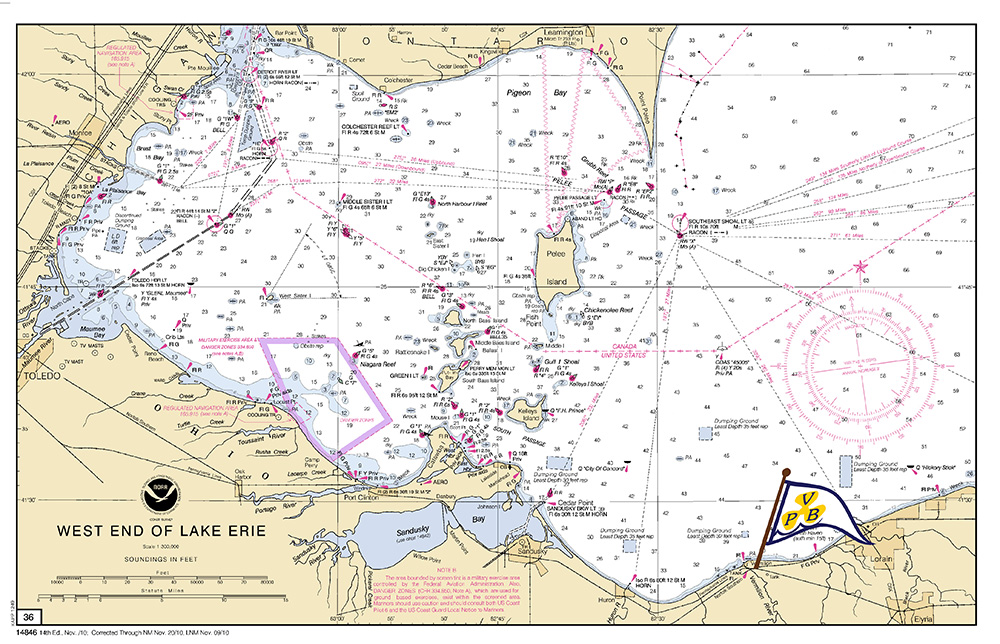 Western Basin Lake Erie Chart